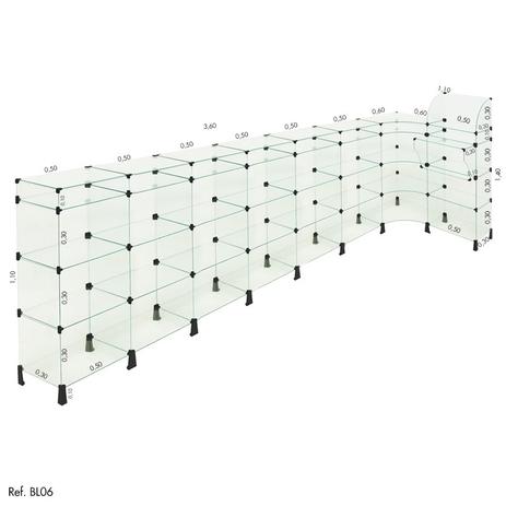 Balcão L Modulado com Caixa 3,60 x 1,10 x 1,10 - Balcãonet Menor preço em Balcão L Modulado com Caixa 3,60 x 1,10 x 1,10 - Balcãonet