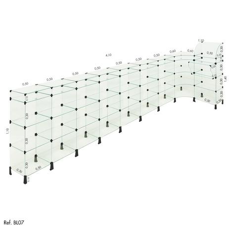 Balcão L Modulado com Caixa 4,10 x 1,10 x 1,10 - Balcãonet Menor preço em Balcão L Modulado com Caixa 4,10 x 1,10 x 1,10 - Balcãonet
