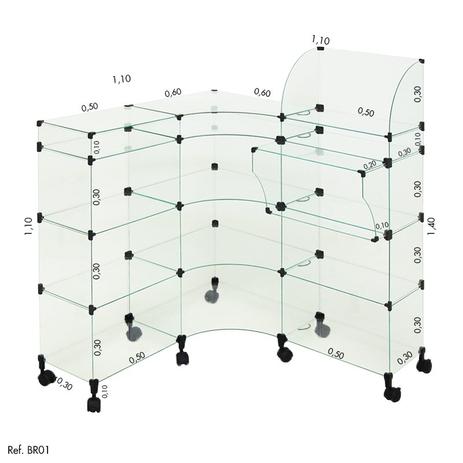 Balcão L Modulado com Caixa e Rodízio 1,10 x 1,10 x 1,10 - Balcãonet Menor preço em Balcão L Modulado com Caixa e Rodízio 1,10 x 1,10 x 1,10 - Balcãonet
