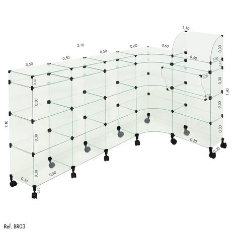 Balcão L Modulado com Caixa e Rodízio 2,10 x 1,10 x 1,10 - Balcãonet Menor preço em Balcão L Modulado com Caixa e Rodízio 2,10 x 1,10 x 1,10 - Balcãonet