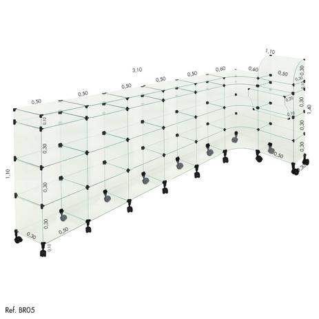 Balcão L Modulado com Caixa e Rodízio 3,10 x 1,10 x 1,10 - Balcãonet Menor preço em Balcão L Modulado com Caixa e Rodízio 3,10 x 1,10 x 1,10 - Balcãonet
