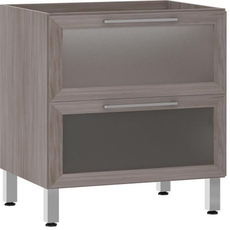 Balcão Luciane 70 cm 2 Gavetões MDFVidro Cannes Menor preço em Balcão Luciane 70 cm 2 Gavetões MDFVidro Cannes