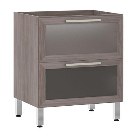 Balcão Luciane 70cm 2 Gavetões com Vidro Miniboreal Nice Menor preço em Balcão Luciane 70cm 2 Gavetões com Vidro Miniboreal Nice