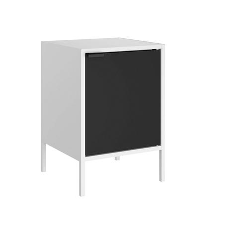 Balcão Multiuso 1 Porta 35cm Smart Itatiaia Branco Matte/Preto Matte Menor preço em Balcão Multiuso 1 Porta 35cm Smart Itatiaia Branco Matte/Preto Matte