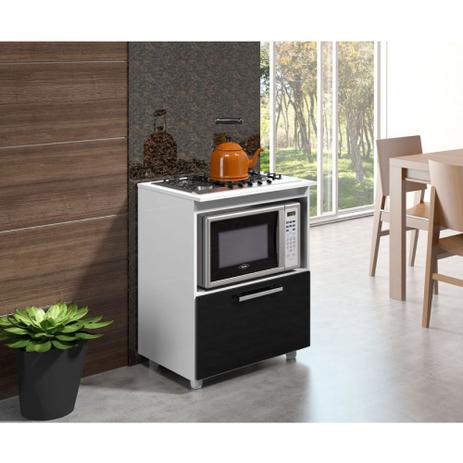 Balcão Multiuso 1 Porta para Cooktop, Forno ou Micro-ondas - Branco/Preto - Multimóveis é boa?