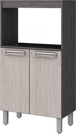 Balcão Multiuso Duplo Forno Briz Gris com Palha - Móveis briz Menor preço em Balcão Multiuso Duplo Forno Briz Gris com Palha - Móveis briz