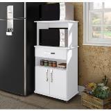 Balcão Multiuso para Forno 2 Portas 2 Nichos e 1 Gaveta - Branco - Móvel bento é boa?