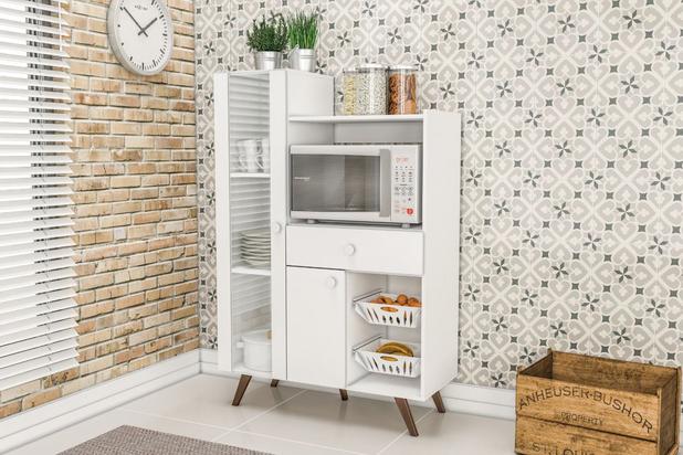 Balcão multiuso retro micro e fruteira 2 portas e 1 gaveta rt3059 branco movelbento Menor preço em Balcão multiuso retro micro e fruteira 2 portas e 1 gaveta rt3059 branco movelbento