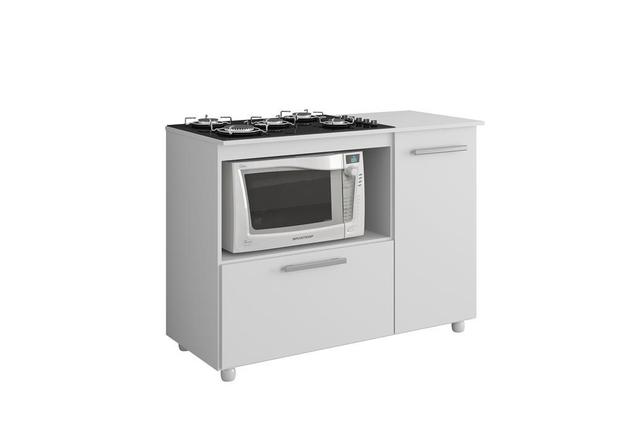 Balcão p/ Cook Top 5 Bocas Multiuso - Branco Brilho - Multimóveis - Tecno mobile é boa?