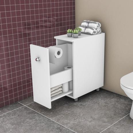 Balcão para Banheiro 1 Porta - Branco - Casatema Menor preço em Balcão para Banheiro 1 Porta - Branco - Casatema