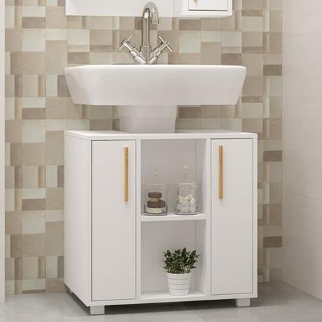 Balcão para Banheiro Linha Versa BBN 08 - BRV Móveis - Branco Menor preço em Balcão para Banheiro Linha Versa BBN 08 - BRV Móveis - Branco