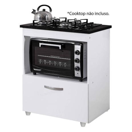 Balcão Para Cooktop 1 Porta Basculante Salvia Branco Kaiki Móveis é boa?