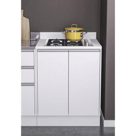 Menor preço em Balcão para Cooktop 2 Bocas Mali com 2 Portas - Branco - Politorno