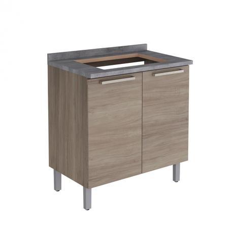 Balcão para Cooktop 4 Bocas com Tampo 2 Portas Fluence Itatiaia Aveiro Oak Menor preço em Balcão para Cooktop 4 Bocas com Tampo 2 Portas Fluence Itatiaia Aveiro Oak