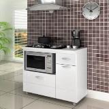 Balcão para Cooktop 5 Bocas, Forno ou Micro-ondas - Branco - Completa móveis é boa?