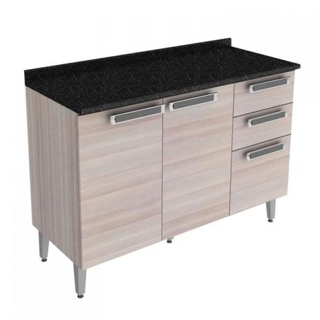 Balcão para Cozinha 3 Portas 2 Gavetas com Tampo IG3G2-120 Jazz Itatiaia Coimbra Bege Menor preço em Balcão para Cozinha 3 Portas 2 Gavetas com Tampo IG3G2-120 Jazz Itatiaia Coimbra Bege