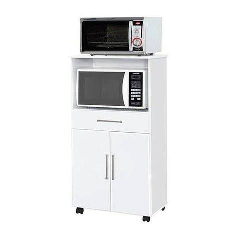 Balcão para Micro-ondas Ipê Branco - Móveis Primus Menor preço em Balcão para Micro-ondas Ipê Branco - Móveis Primus
