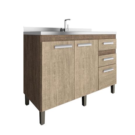 Balcão Para Pia Decibal New Concept 120Cm 2 Portas Freijó/Acácia - Decibal móveis Menor preço em Balcão Para Pia Decibal New Concept 120Cm 2 Portas Freijó/Acácia - Decibal móveis