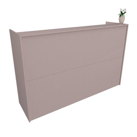 Balcão Recepção Caixa 180cm - 1 Gaveta - Mdf Rosa 15-5 - Ondetemaqui.com Menor preço em Balcão Recepção Caixa 180cm - 1 Gaveta - Mdf Rosa 15-5 - Ondetemaqui.com