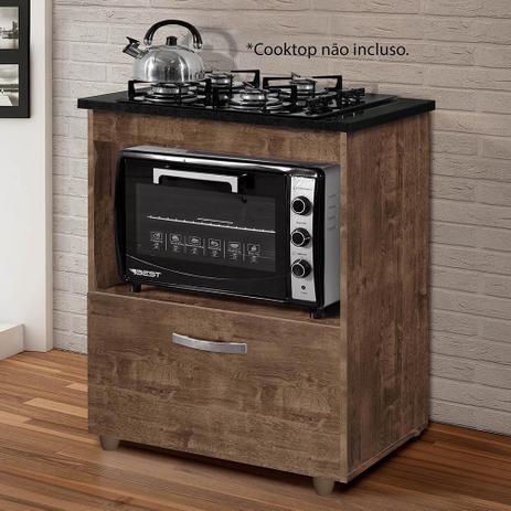 Balcão Salvia - Para Cooktop 4 Bocas - Kaiki Móveis Menor preço em Balcão Salvia - Para Cooktop 4 Bocas - Kaiki Móveis