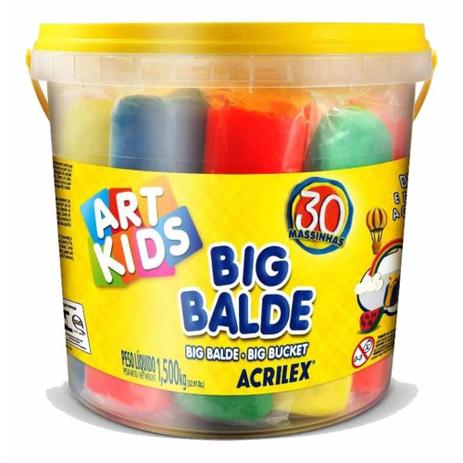 Balde c/massa p/modelar 1,5kg - Acrilex Menor preço em Balde c/massa p/modelar 1,5kg - Acrilex
