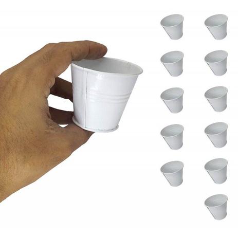 Balde Cachepot de Metal Para Mesa Festa Evento Mini Branco Kit Com 12 (balde-p-b) - Ab midia Menor preço em Balde Cachepot de Metal Para Mesa Festa Evento Mini Branco Kit Com 12 (balde-p-b) - Ab midia