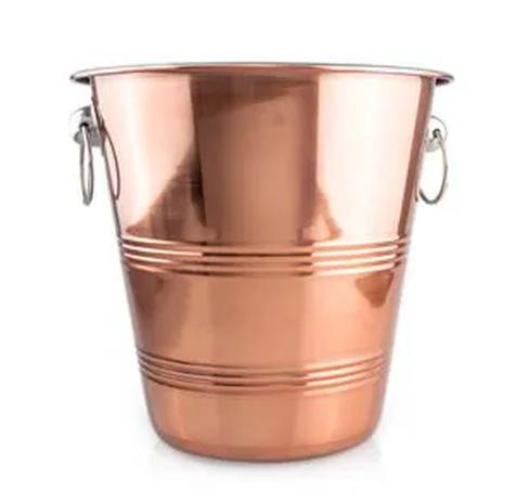Balde de gelo em metal rosê p/champanhe 22x21cm - fratelli Menor preço em Balde de gelo em metal rosê p/champanhe 22x21cm - fratelli