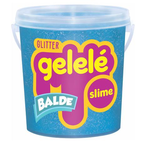 Balde de Slime - 457 Gr - Gelele Glitter - Azul - Doce Brinquedo Menor preço em Balde de Slime - 457 Gr - Gelele Glitter - Azul - Doce Brinquedo