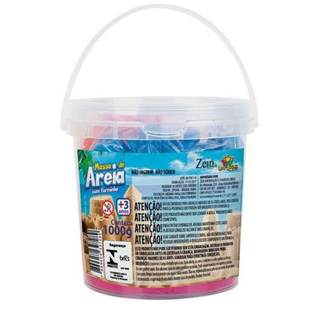 Balde Massa De Areia Cinetica 1kg Com Forminha Modelar - Art Brink Menor preço em Balde Massa De Areia Cinetica 1kg Com Forminha Modelar - Art Brink