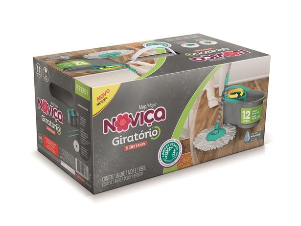 Balde Mop Giratorio Noviça 12 L Bettanin Menor preço em Balde Mop Giratorio Noviça 12 L Bettanin