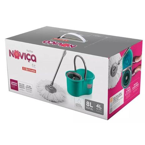 Balde Mop Noviça Giratório Microfibra Fit 8 Litros BT1393 - Bettanin Menor preço em Balde Mop Noviça Giratório Microfibra Fit 8 Litros BT1393 - Bettanin
