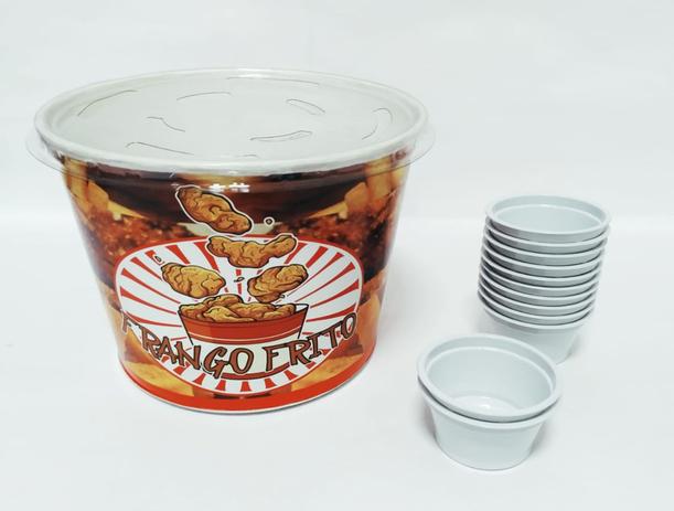 Balde para Frango Frito c/ tampa 1,5 litros 50 unidades - Ecapp embalagens Menor preço em Balde para Frango Frito c/ tampa 1,5 litros 50 unidades - Ecapp embalagens