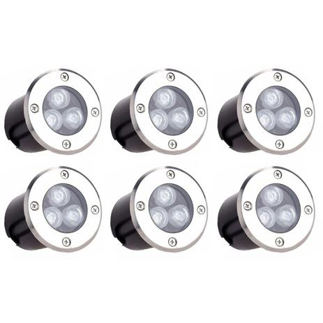 Balizador Spot Led Embutir 3w Piso Ip67 Branco Frio 110-220V Kit 6 - Power xl Menor preço em Balizador Spot Led Embutir 3w Piso Ip67 Branco Frio 110-220V Kit 6 - Power xl