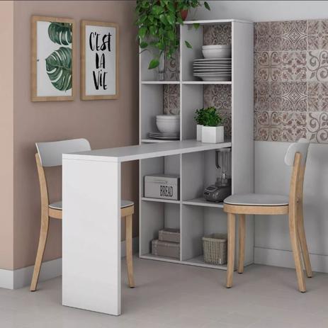 Bancada Balcão Gourmet Mesa Cozinha Americana C/ Prateleiras BE38-06 BE38 - BRV Móveis Menor preço em Bancada Balcão Gourmet Mesa Cozinha Americana C/ Prateleiras BE38-06 BE38 - BRV Móveis