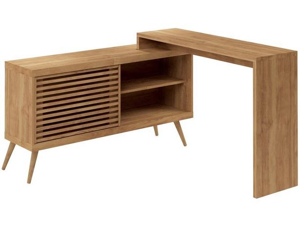 Bancada Mesa Frizz Filete Pé Palito Natural Buriti - Líder Design - Fabricante padrao Menor preço em Bancada Mesa Frizz Filete Pé Palito Natural Buriti - Líder Design - Fabricante padrao