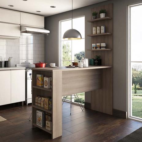 Bancada Mesa Gourmet para Cozinha com Painel Suprema Luciane Móveis - Kit é boa?