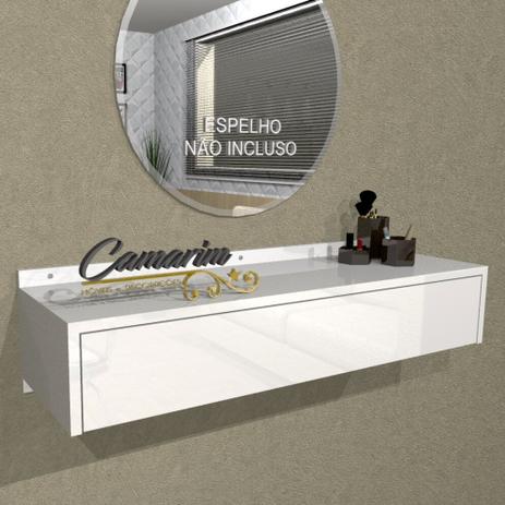 Bancada para Penteadeira Profissional Para Salão e MakeUp Suspensa com 1 Gaveta - BP03 - Camarim Móveis Menor preço em Bancada para Penteadeira Profissional Para Salão e MakeUp Suspensa com 1 Gaveta - BP03 - Camarim Móveis