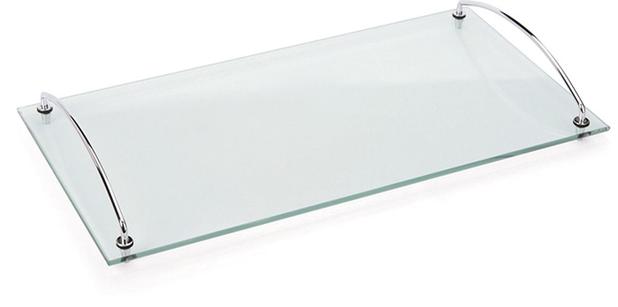 Bandeja Andrea 45x25 cm com Alças Vidro Temperado Espelhado Forma é boa?