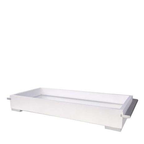 Bandeja Biarritz Espelhada Branco Madeira 37X17CM - 31783 - Rma Menor preço em Bandeja Biarritz Espelhada Branco Madeira 37X17CM - 31783 - Rma