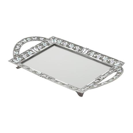 Bandeja c/ alça espelhada 36cm - Rojemac Menor preço em Bandeja c/ alça espelhada 36cm - Rojemac