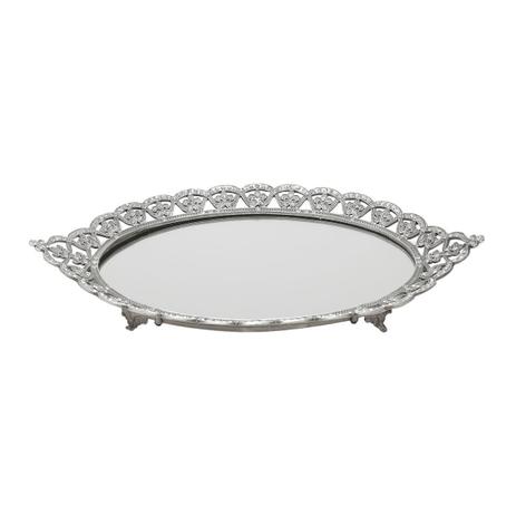 Bandeja de Metal Espelhada - Prestige Oval 33cm Menor preço em Bandeja de Metal Espelhada - Prestige Oval 33cm