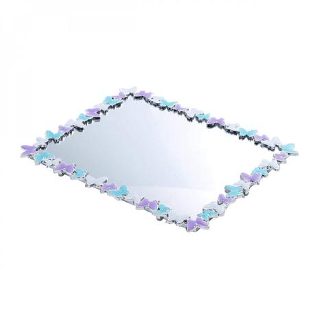 Bandeja de Plástico com Fundo Espelhado 20cmx25cm Borboletas Rojemac Colorido Menor preço em Bandeja de Plástico com Fundo Espelhado 20cmx25cm Borboletas Rojemac Colorido
