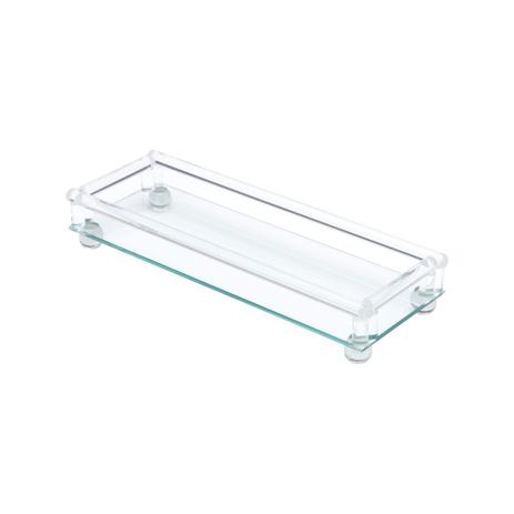 Bandeja De Vidro Retangular 33 X 12cm Com Pé Prestige Menor preço em Bandeja De Vidro Retangular 33 X 12cm Com Pé Prestige