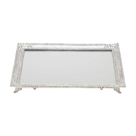 Bandeja De Zamac Com Fundo Espelhado True - F9-25255 - Prestige Menor preço em Bandeja De Zamac Com Fundo Espelhado True - F9-25255 - Prestige