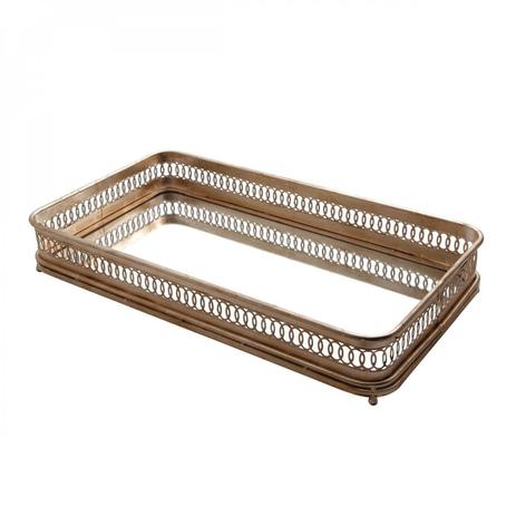 Bandeja de Zamac Espelhada Invisible 56cmx32cmx10cm Rojemac Cinza Menor preço em Bandeja de Zamac Espelhada Invisible 56cmx32cmx10cm Rojemac Cinza