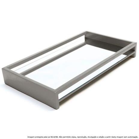 Bandeja Decorativa Espelhada Laqueada na Cor Fendi - Lubrano decor Menor preço em Bandeja Decorativa Espelhada Laqueada na Cor Fendi - Lubrano decor