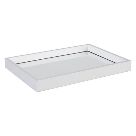 Bandeja Decorativa Espelhada Ornamental 4,5cmx30,5cm Santa Luzia Branco Menor preço em Bandeja Decorativa Espelhada Ornamental 4,5cmx30,5cm Santa Luzia Branco