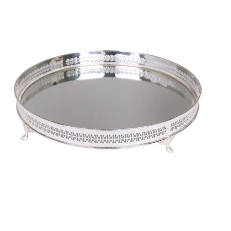 Bandeja espelhada em prata 43cm x 7cm - Btc decor Menor preço em Bandeja espelhada em prata 43cm x 7cm - Btc decor