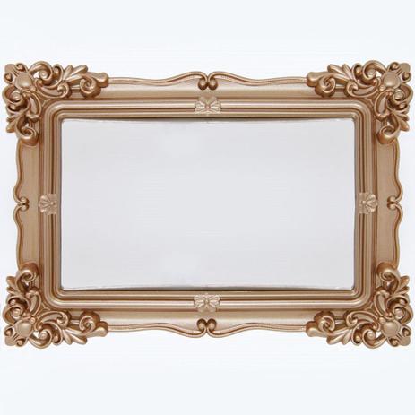 Bandeja Espelhada Provençal 28cm Moldura Rosê Gold Retangular - Ladomix Menor preço em Bandeja Espelhada Provençal 28cm Moldura Rosê Gold Retangular - Ladomix
