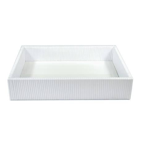 Bandeja Grécia Multiuso Fibra Sintética 40x30x08 - Branco - Allstate Menor preço em Bandeja Grécia Multiuso Fibra Sintética 40x30x08 - Branco - Allstate